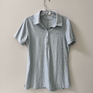 Women’s Under Armour Heather Gray Performance Golf Polo